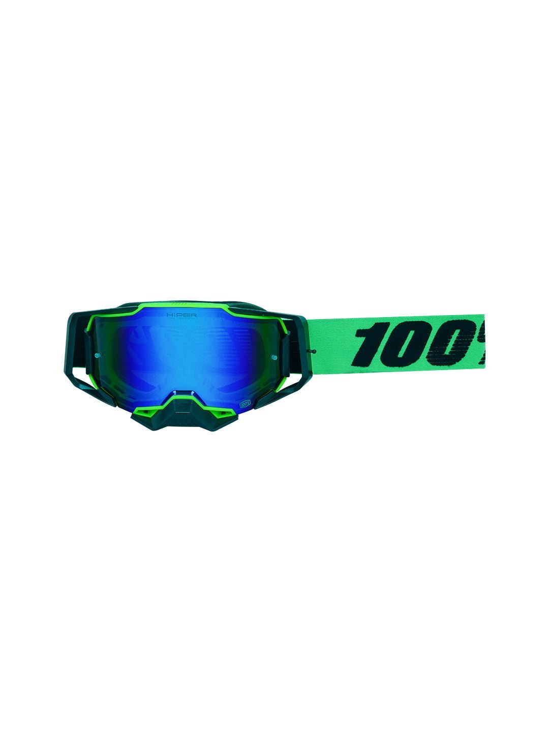 100% Armega Replica Goggles With Box Blk Grn.F Blk.N Blu Tint