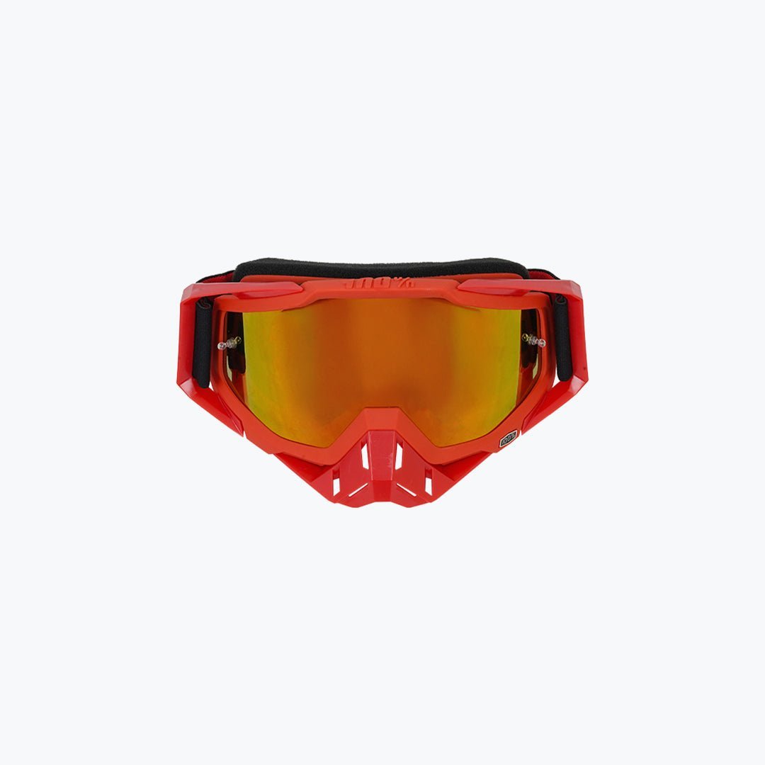 100% Goggles Red Nose & Red Frame Black Gold Tint With Out Box