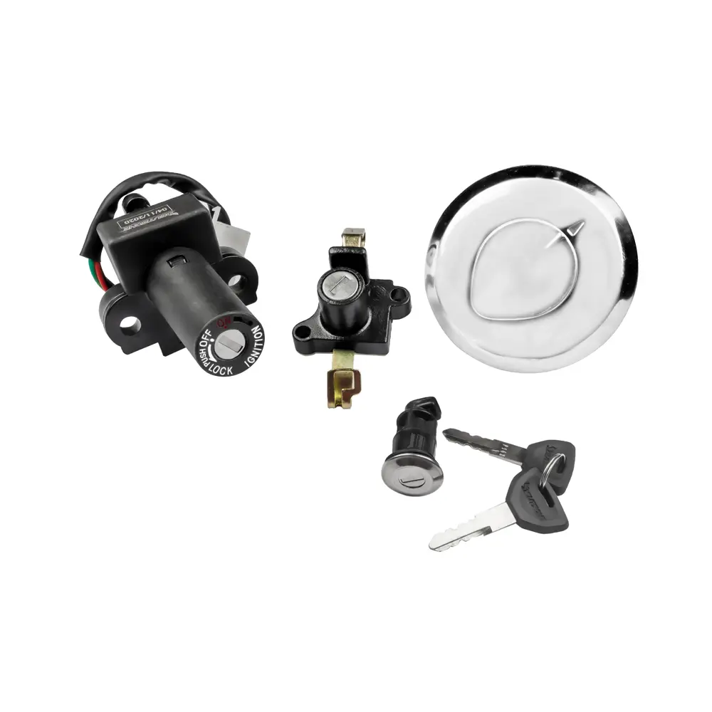 Ignition Lock Kit For Hero Passion X-pro Es Disk Brake (set Of 4) Consisting Of Ignition Cum Steering Lock, Petrol Tank Lock, Seat Lock & Tool Box Lock