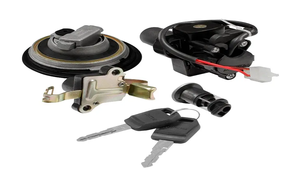 Ignition Lock Kit For Hero Glamour 125 (set Of 4) Consisting Of Ignition Cum Steering Lock, Petrol Tank Lock, Tool Box Lock & Seat Lock (2 Wire) - Image 2