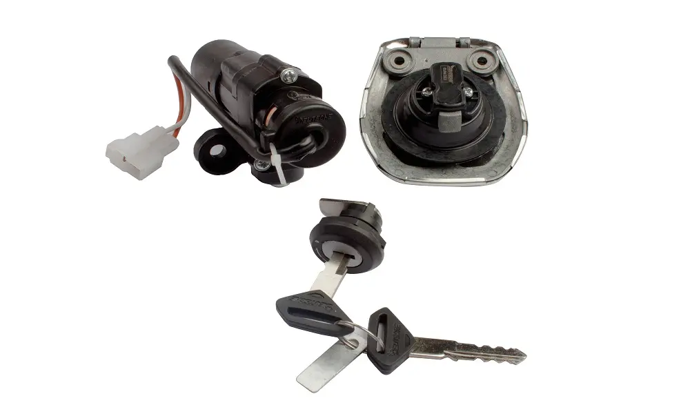 Ignition Lock Kit For Bajaj Discover 100 (set Of 3) Consisting Of Ignition Cum Steering Lock, Petrol Tank Lock & Tool Box Lock - Image 2