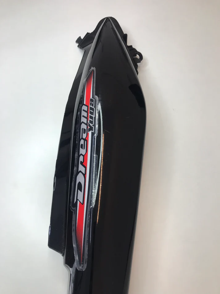 Seat Cowl / Tail Panel For Honda Dream Yuga Black With Red Sticker Set Of 3 Pc Sai-377 - Image 3