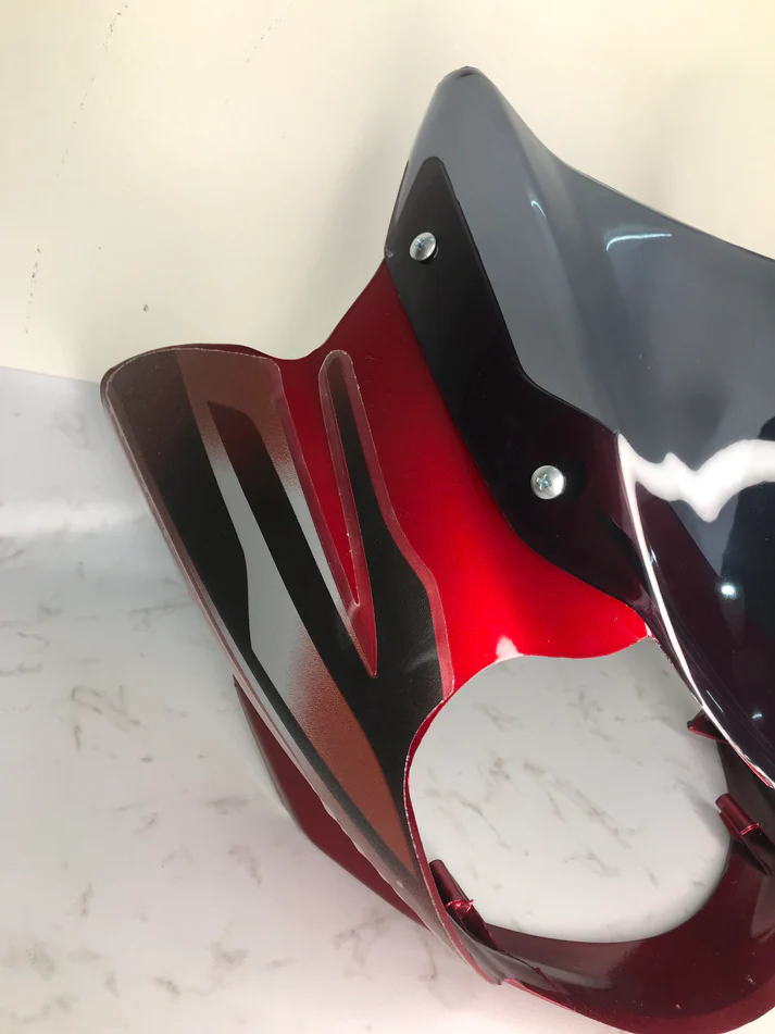 Headlight Visor For Bajaj Discover 135 Cc Digital Meter – Red Colour Sai - Image 6