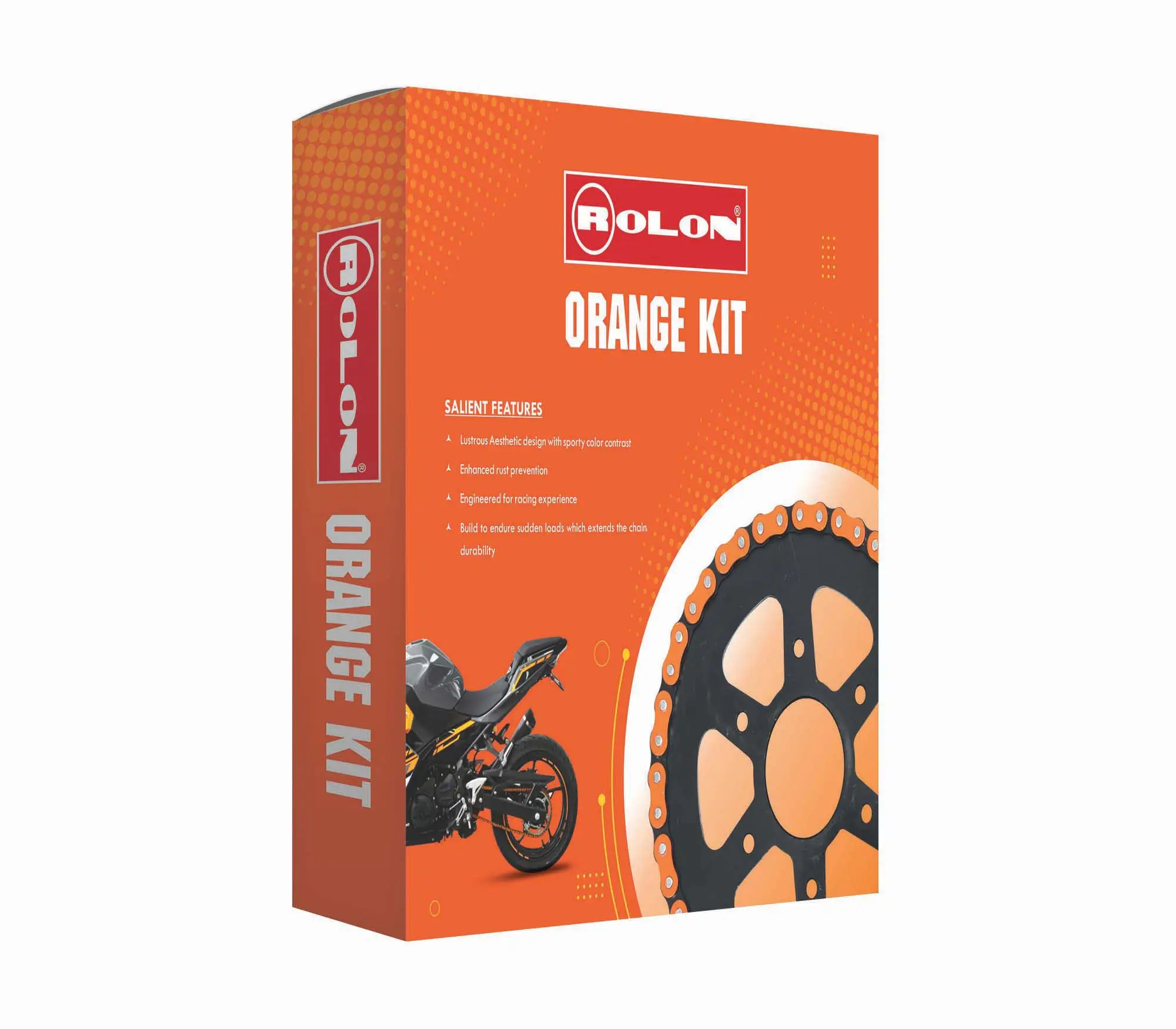 Orange Chain And Sprocket Kit For Rc 390 - Kit Hpxro 380