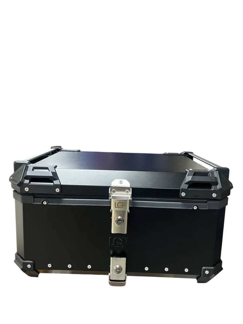 LGP 80 litres | aluminium alloy top box | Waterproof | BLACK PLAIN ( fits all motorcycles ) Ideal for long tourers - Image 4