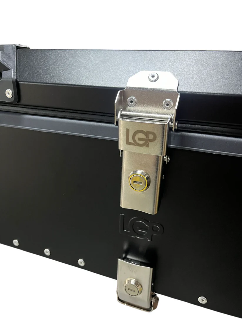 LGP 80 litres | aluminium alloy top box | Waterproof | BLACK PLAIN ( fits all motorcycles ) Ideal for long tourers - Image 3