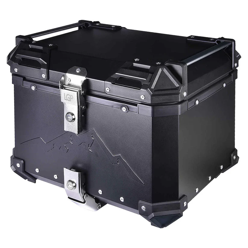 ADVENTURE TOP BOX FOR HIMALAYAN 411/450 ( CASE) 45LTRS BLACK PREMIUM BY LGP - UNIVERSAL
