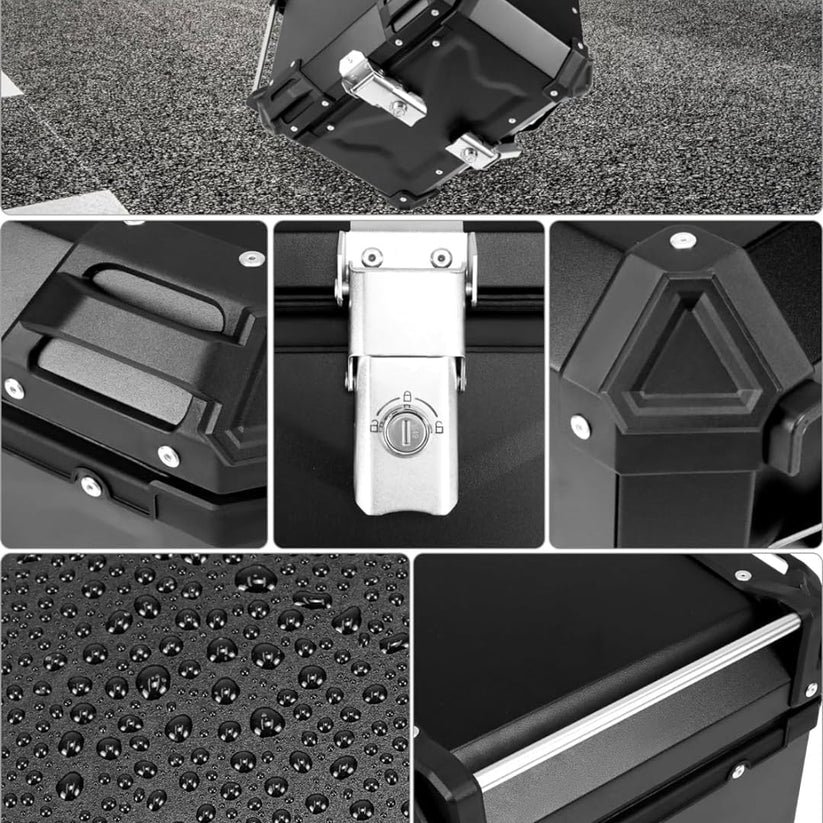 ADVENTURE TOP BOX FOR HIMALAYAN 411/450 ( CASE) 45LTRS BLACK PREMIUM BY LGP - UNIVERSAL - Image 8