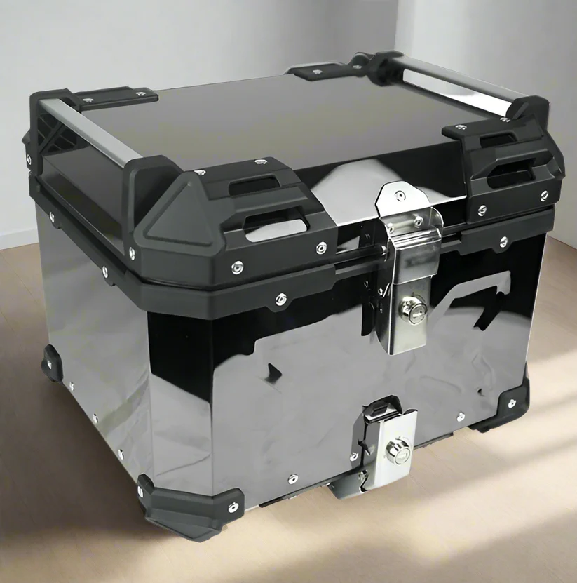 LGP black titanium large capacity aluminium top box 45 ltrs (fits all motorcycle)