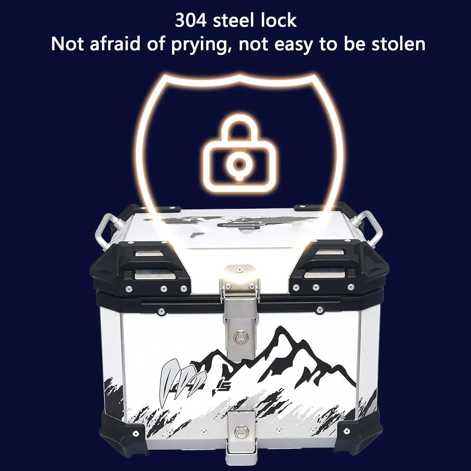 Alpine Rush aluminium top box 45 ltrs - LGP (inspired by himalayas) compatible for all motorcycle - Image 9
