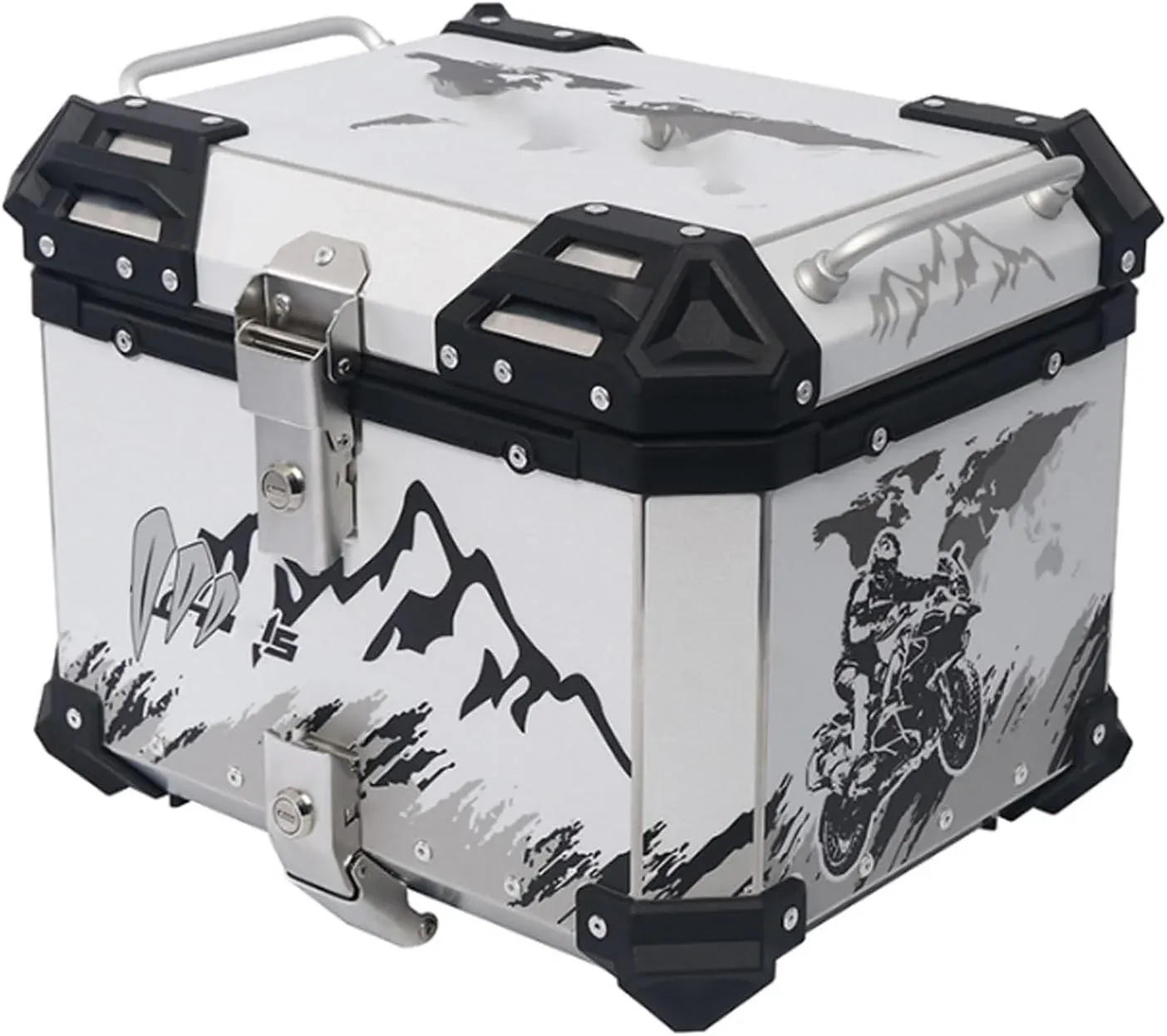 Alpine Rush aluminium top box 45 ltrs - LGP (inspired by himalayas) compatible for all motorcycle - Image 4