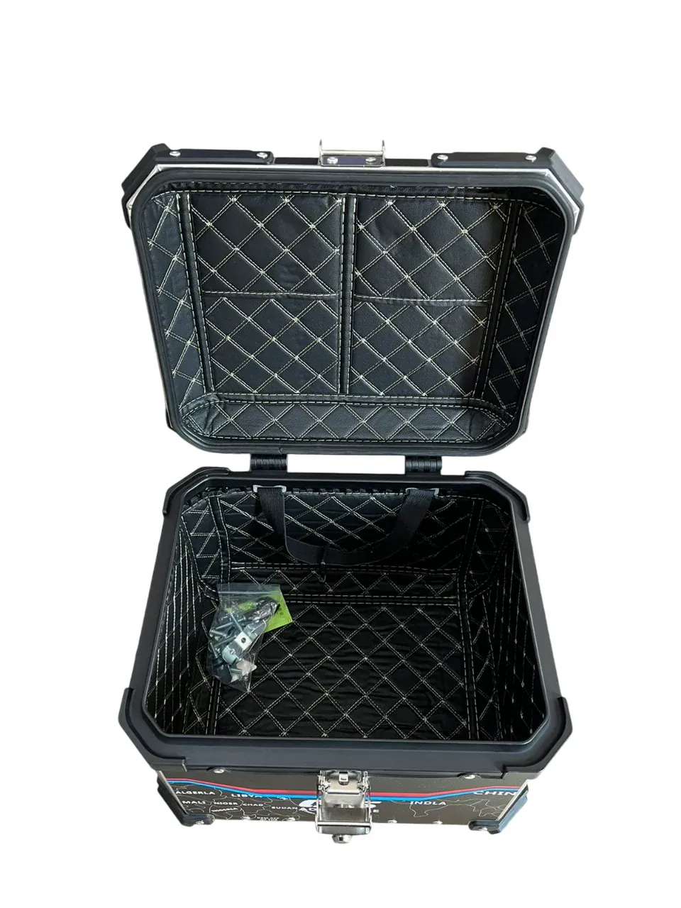 Wanderer GS aluminium top box 45 ltrs - LGP (inspired by international moto tourers) compatible for all motorcycle - BLACK - Image 5