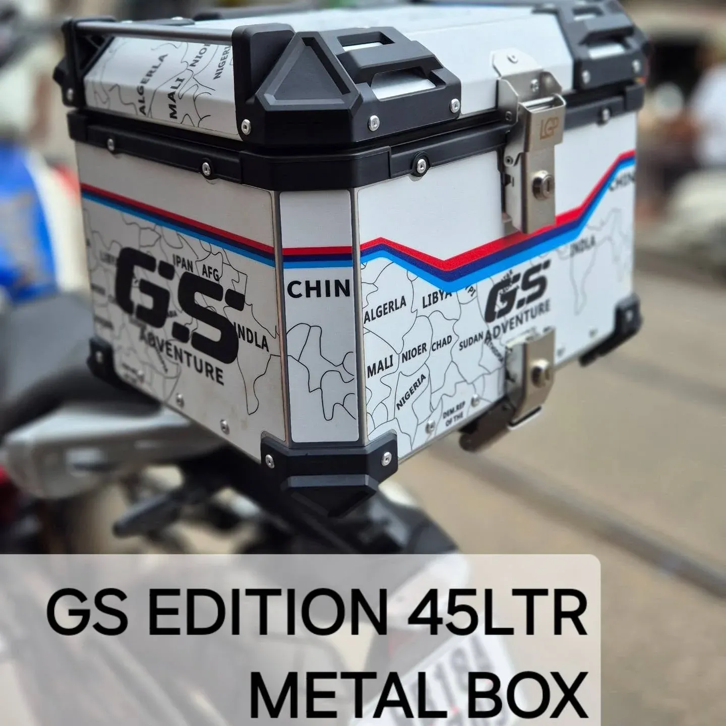 Wanderer GS aluminium top box 45 ltrs - LGP (inspired by international moto tourers) compatible for all motorcycle - WHITE - 1 YEAR WARRANTY - Image 10