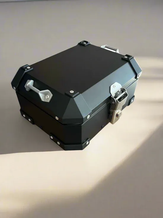 15 Litre | aluminium top box / top case | LGP | ideal of daily commutes | Short tour | BLACK | Compatible for all motorcycles - Image 2