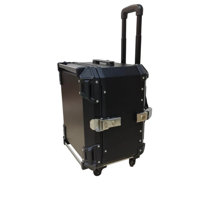 Trolley Top Box 2.0 | LGP -55L Premium fits all motorcycle | Movable wheels | Quick Release - BLACK - Image 2