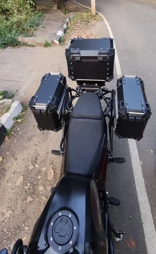 LGP Aluminium touring panniers with top box (38L+38L+45L= 121 liters) - Set of 2 - Black (COMBO) - Image 10