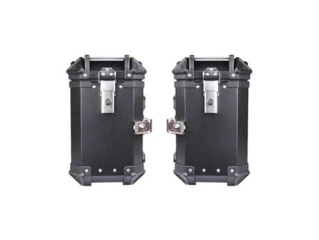 LGP Aluminium touring panniers with top box (38L+38L+45L= 121 liters) - Set of 2 - Black (COMBO) - Image 9