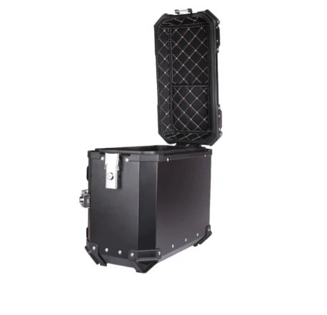 LGP Aluminium touring panniers with top box (38L+38L+45L= 121 liters) - Set of 2 - Black (COMBO) - Image 8
