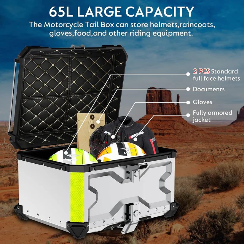 LGP | heavyduty Top Case/Top box | 65L | X type | Premium aluminium - universal - 1 YEAR WARRANTY - Image 2