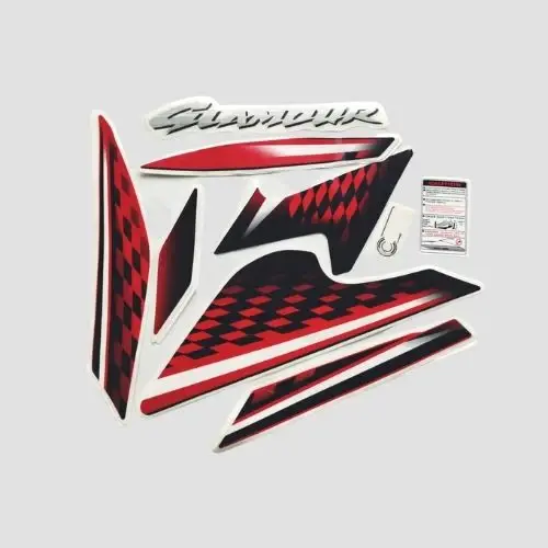 Stckr Set Glamour 125 I3s Blk/red
