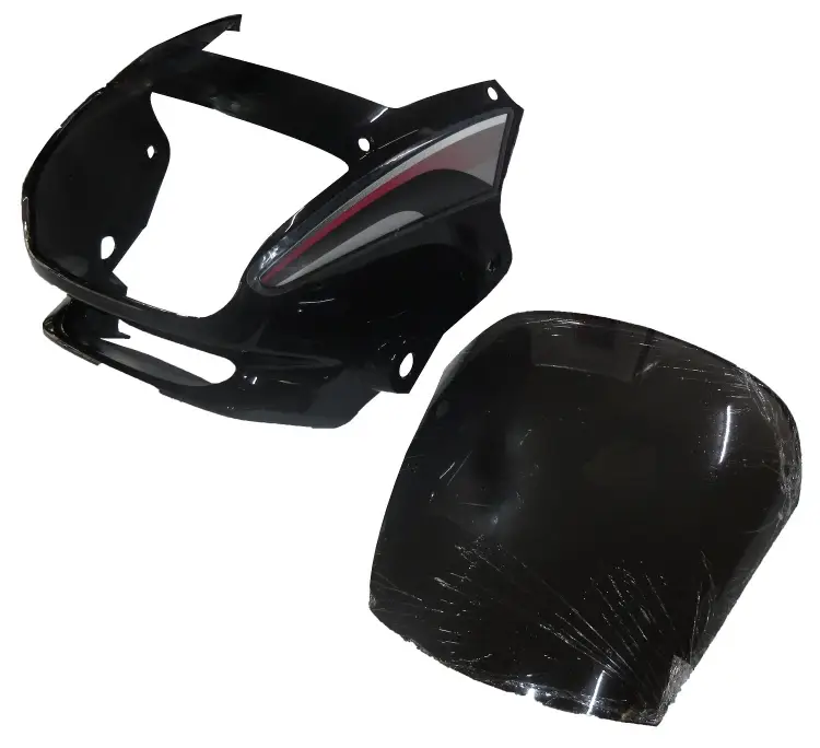 Head Light Visor/mask-hero Super Splendor Black (red Stk)