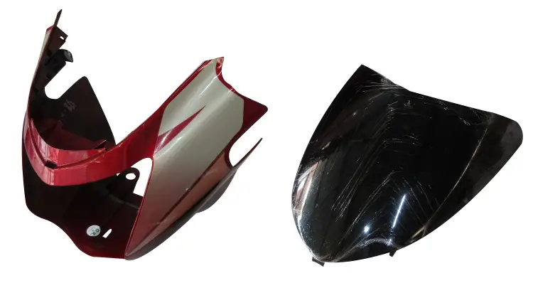 Head Light Visor/mask-tvs Star City Red