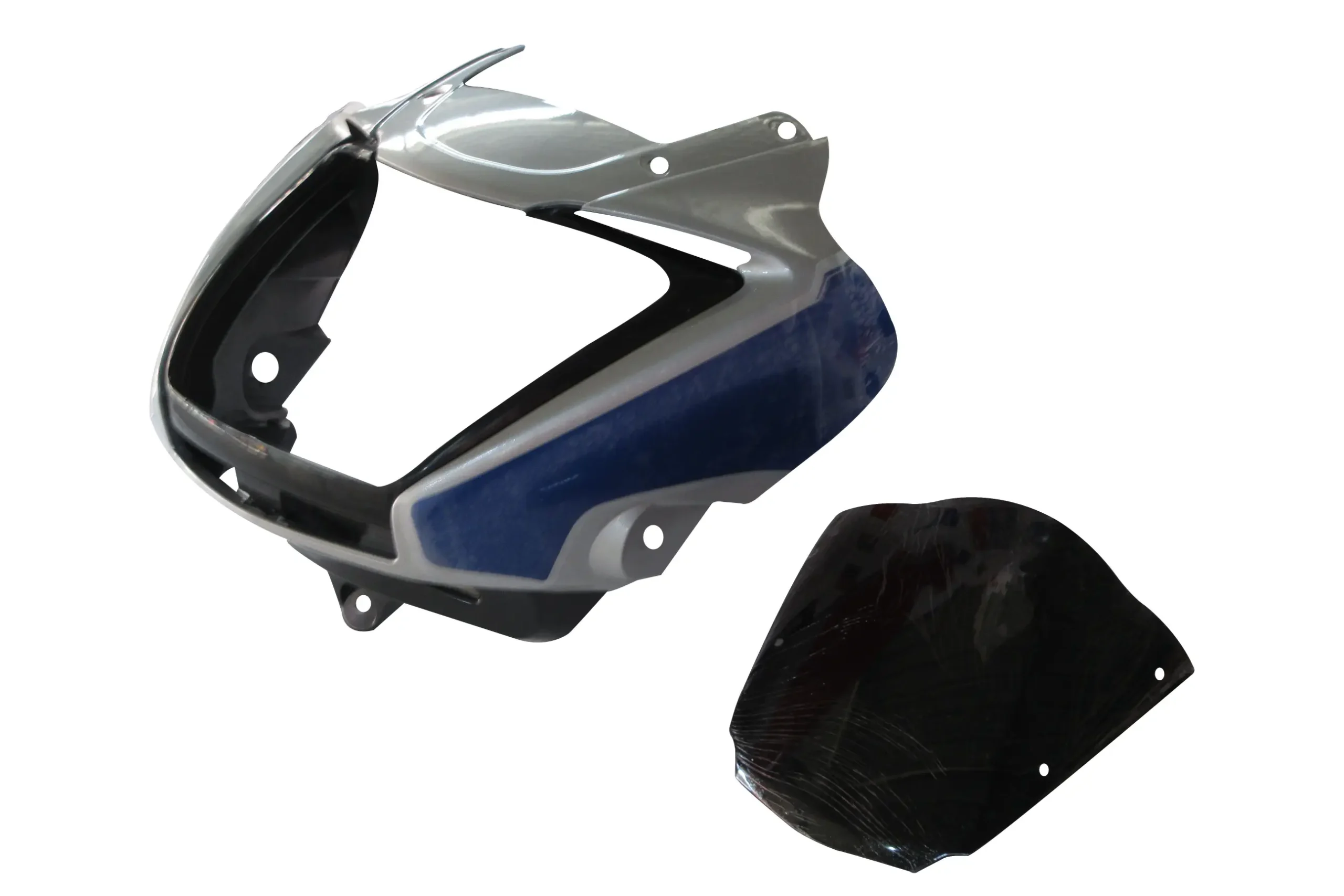 Head Light Visor/mask-hero Splendor I-smart Silver-blue Bike