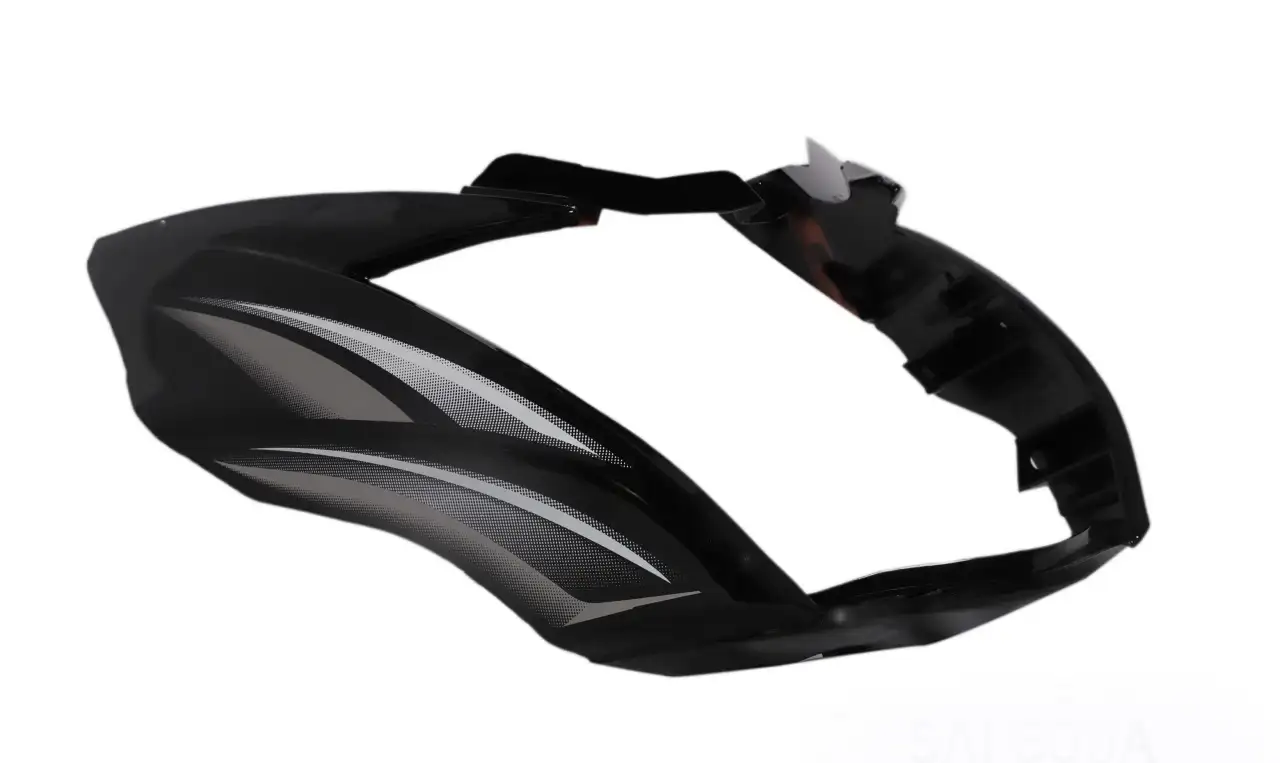 Head Light Visor/mask-tvs Victor N/m T-2 Black (silver Stk)