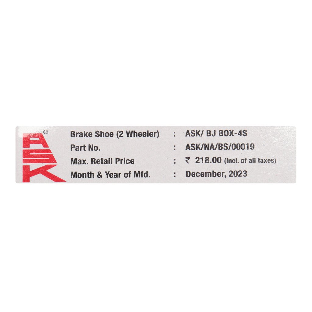 Ask Brake Shoe For Boxer 4s - Image 3