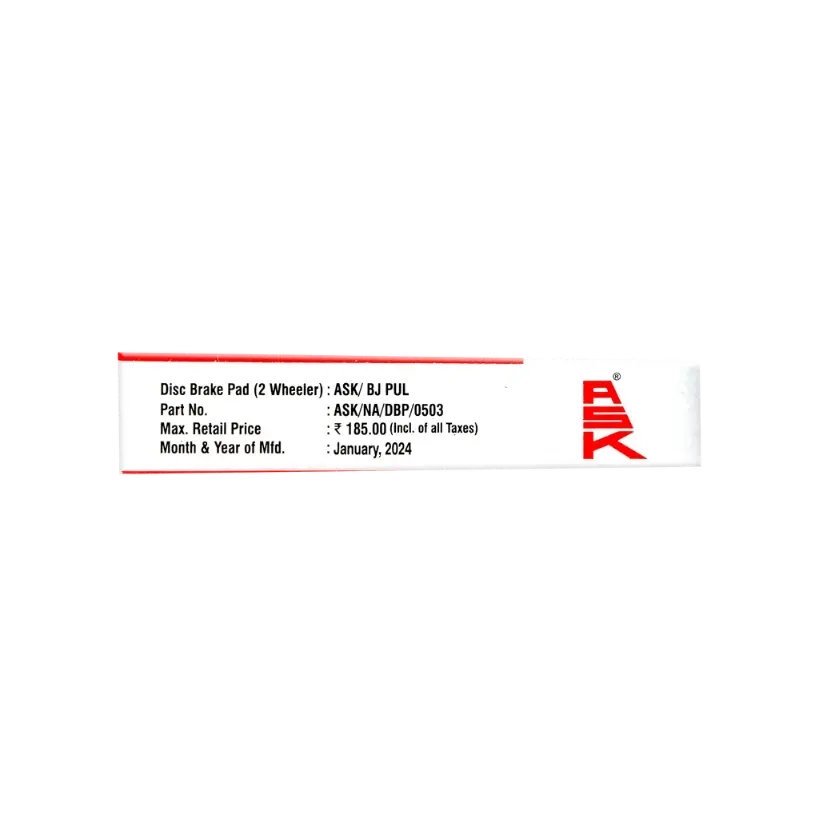 Ask Disc Brake Pad For Pulsar, Discover 135 - Image 3