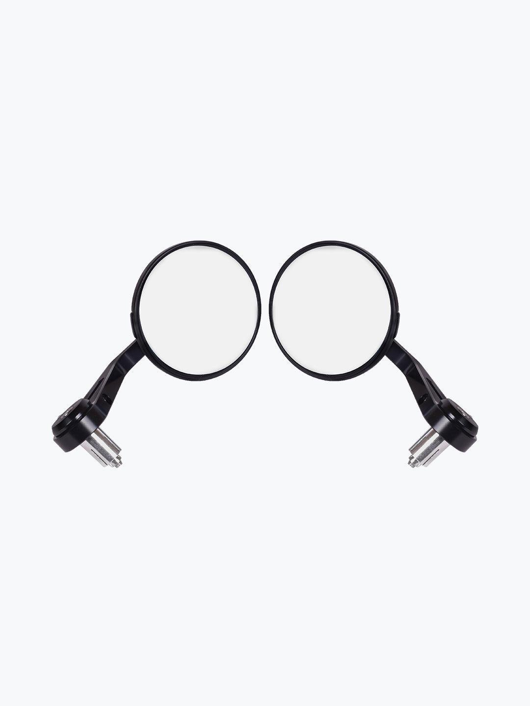 Bar End CNC Dual Tone Mirror Black LF-1090