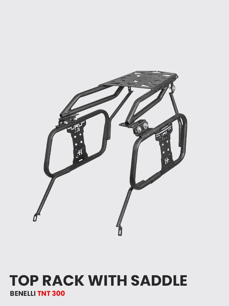 Benelli TNT 300 Top Rack & Saddle Stay With Jerry Can Mount / SB 818