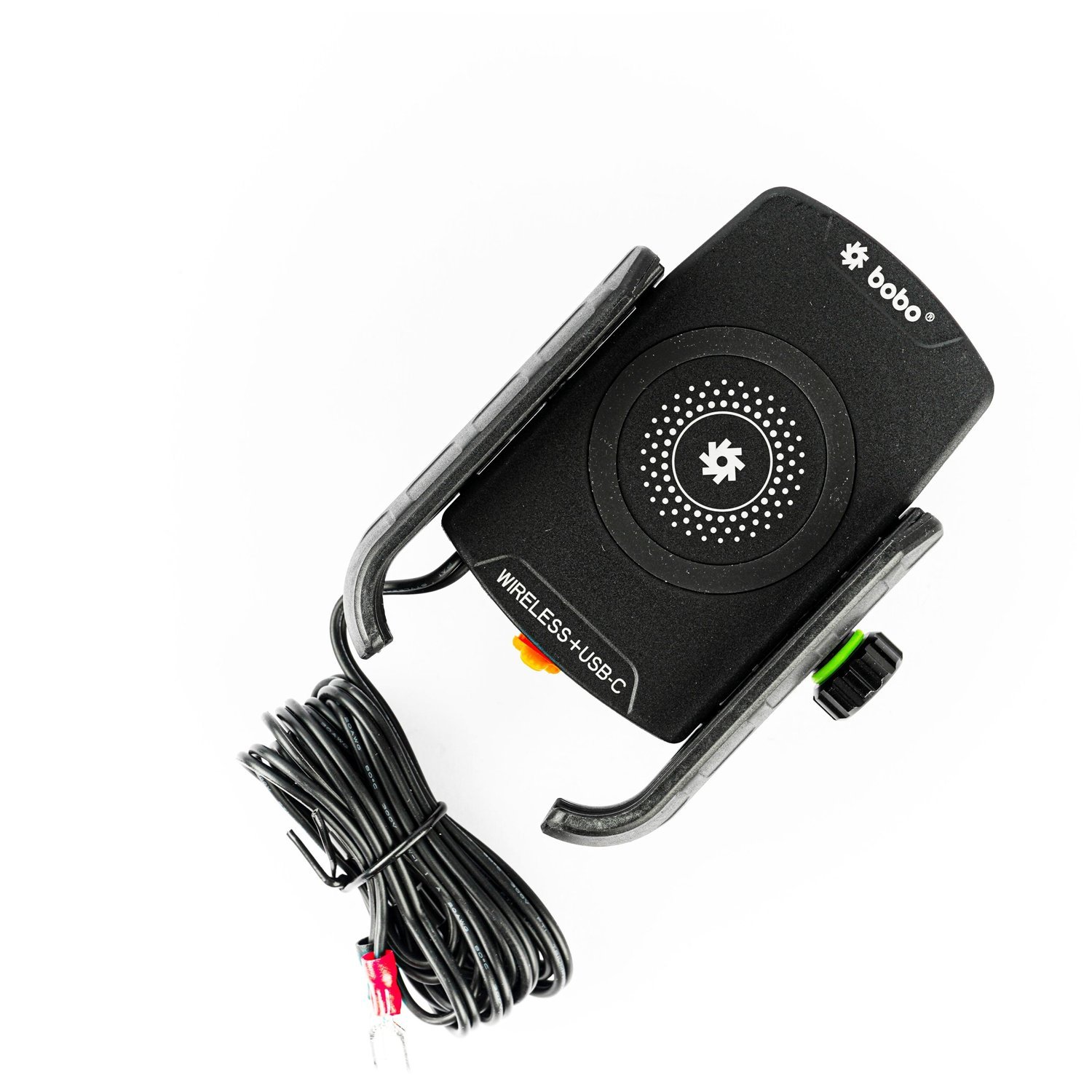 Bobo Bm12 Bike Phone Holder (With Fast 15W Wireless Charger & Usb C Input Output Port) Motorcycle Mobile Mount