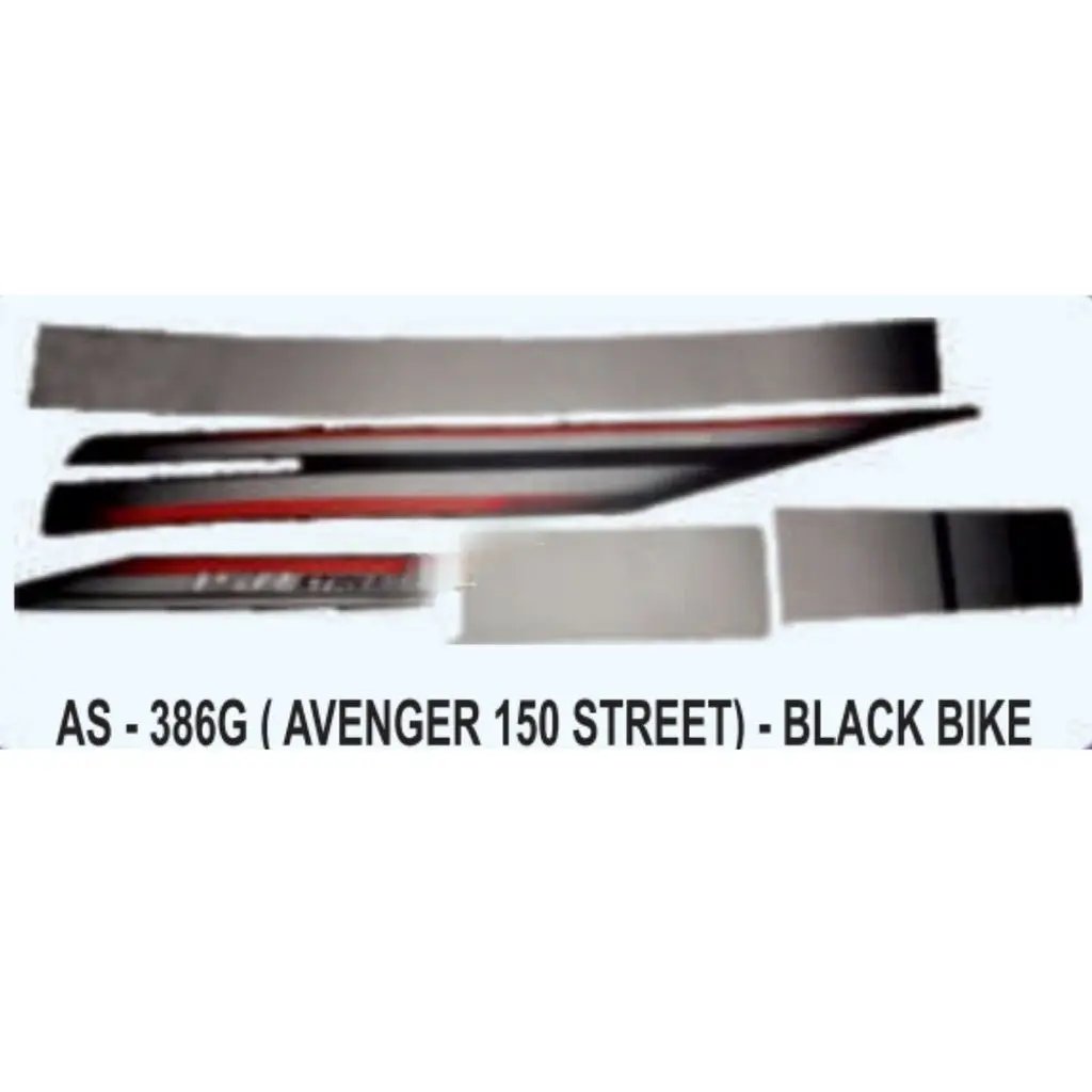 Graphics Sticker Set For Bajaj Avenger 150 Street | Black Vehicle | Both Sides