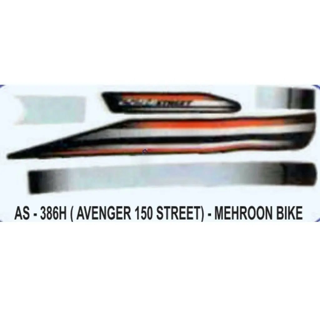 Graphics Sticker Set For Bajaj Avenger 150 Street | Mehroon Vehicle | Both Sides