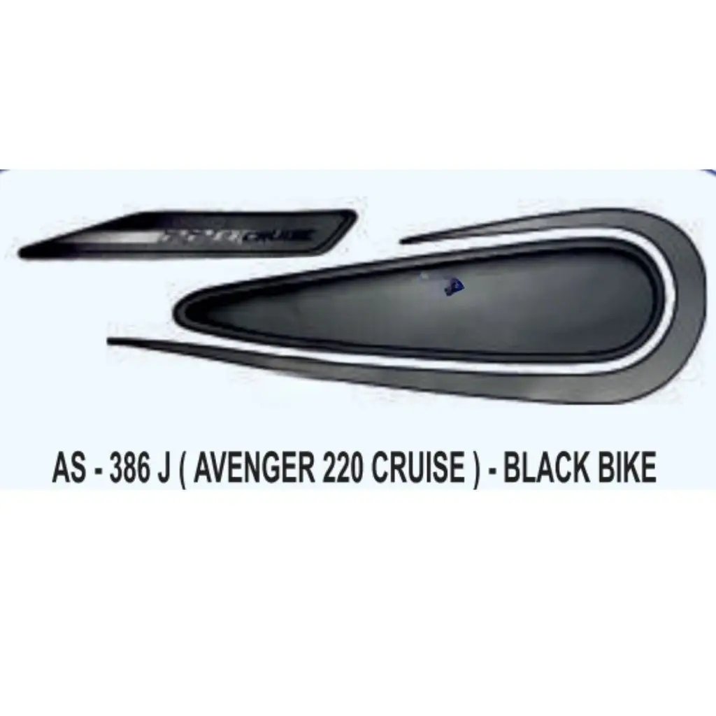 Graphics Sticker Set For Bajaj Avenger 220 Cruise | Black Vehicle | Both Sides