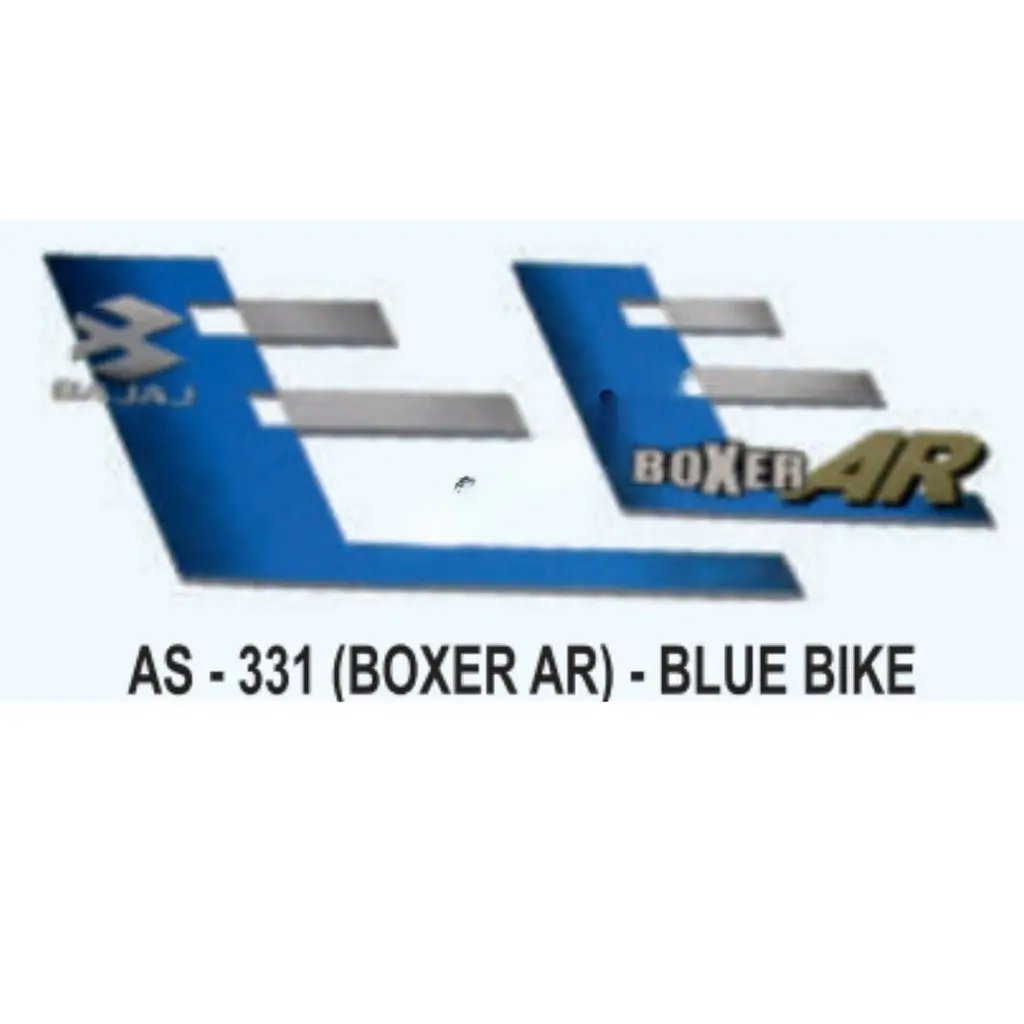 Graphics Sticker Set For Bajaj Boxer Ar | Blue Vehicle | Both Sides