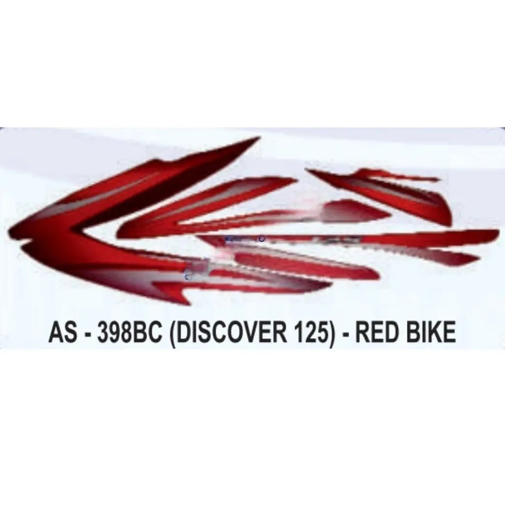 Graphics Sticker Set For Bajaj Discover 125 | Red Vehicle | Both Sides