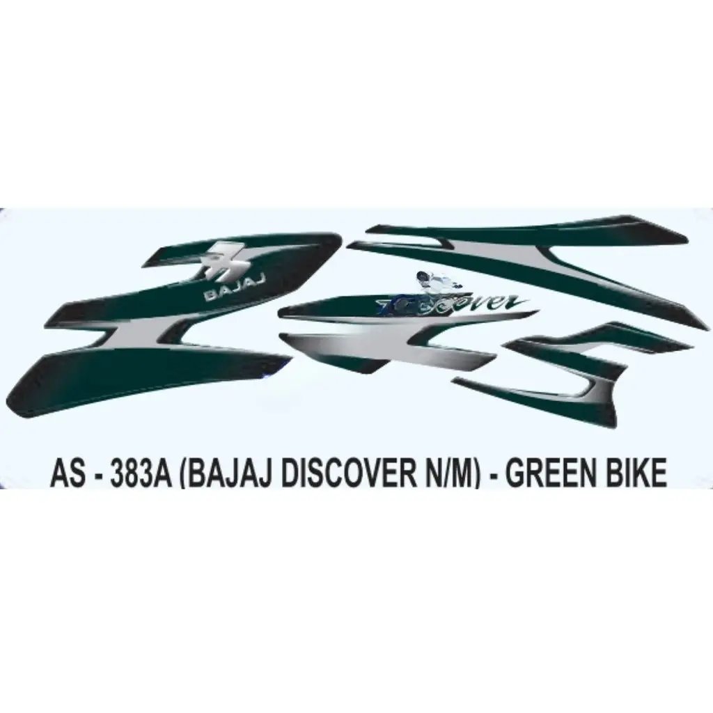 Graphics Sticker Set For Bajaj Discover | New Model | Green Vehicle | Both Sides