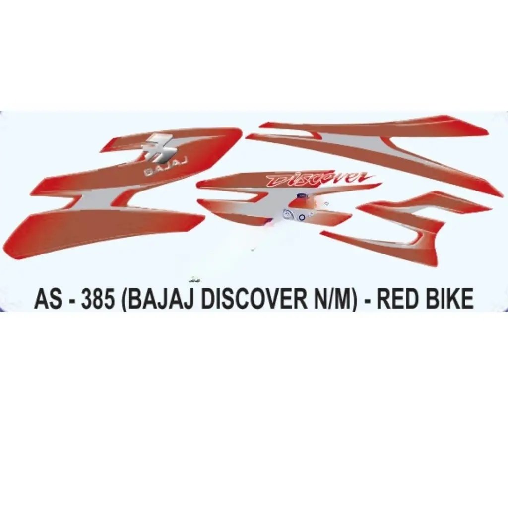 Graphics Sticker Set For Bajaj Discover | New Model | Red Vehicle | Both Sides