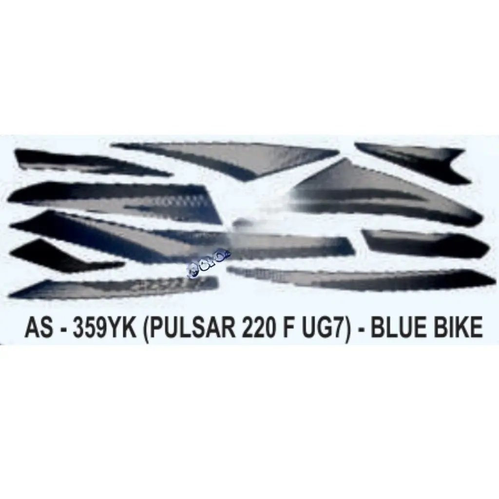 Graphics Sticker Set For Bajaj Pulsar 220 F Ug7 | Blue Vehicle | Both Sides