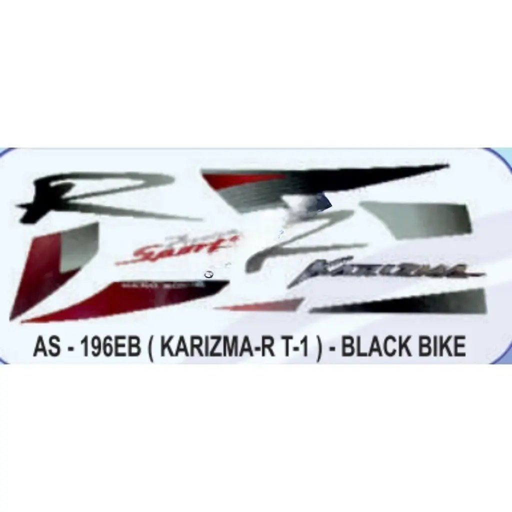 Graphics Sticker Set For Hero Honda Karizma R | Type 1 | Black Vehicle | Both Sides