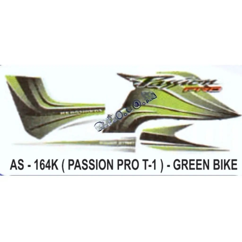 Graphics Sticker Set For Hero Honda Passion Pro | Type 1 | Green Vehicle | Both Sides