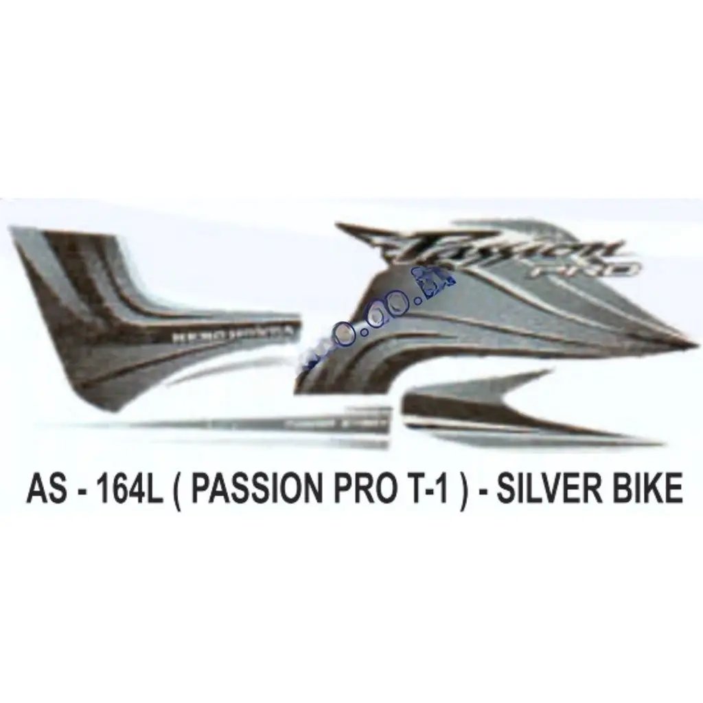 Graphics Sticker Set For Hero Honda Passion Pro | Type 1 | Silver Vehicle | Both Sides