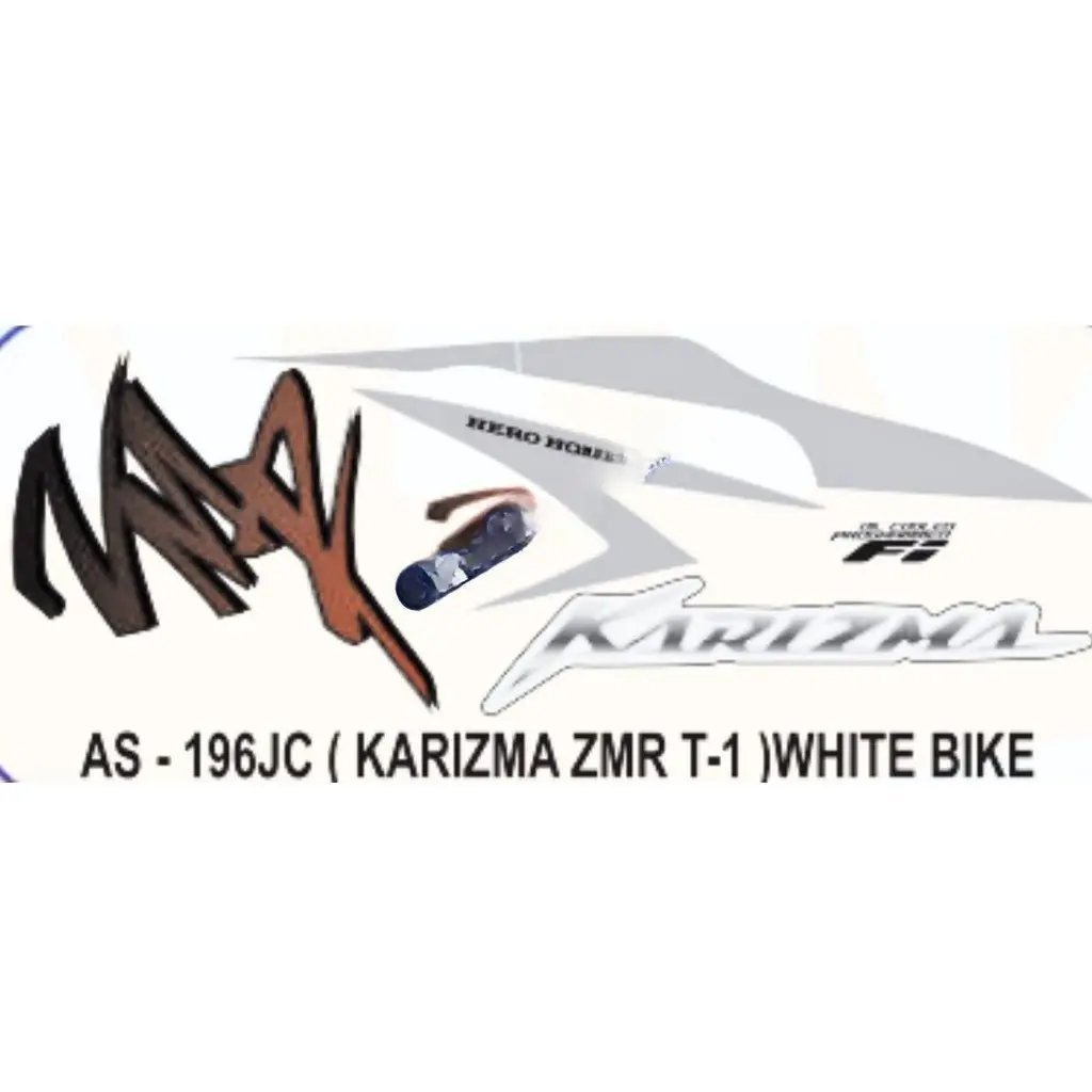 Graphics Sticker Set For Hero Karizma Zmr Fi | Type 1 | White Vehicle | Both Sides