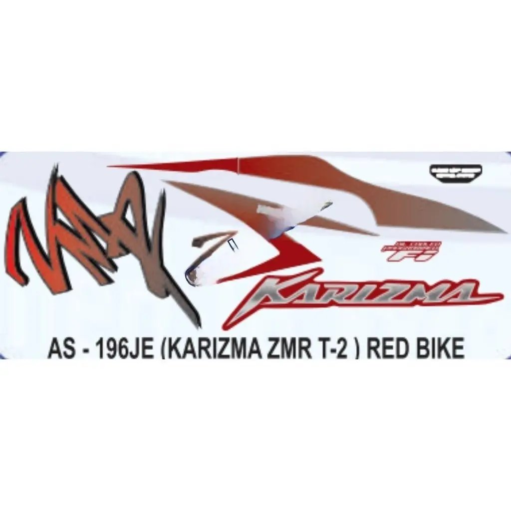 Graphics Sticker Set For Hero Karizma Zmr Fi | Type 2 | Red Vehicle | Both Sides