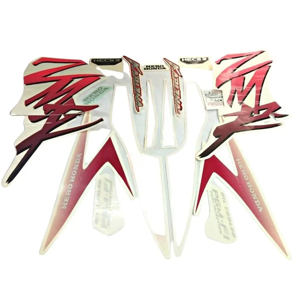 Graphics Sticker Set For Hero Karizma Zmr Red Bike | Vinyl Decal Set | 196jb | Both Sides