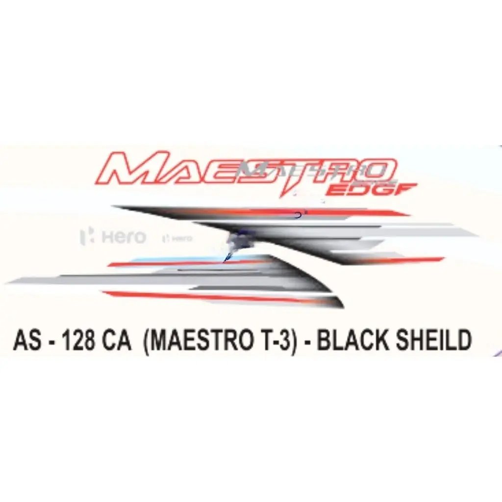 Graphics Sticker Set For Hero Maestro Edge | Type 3 | Black Vehicle | Both Sides