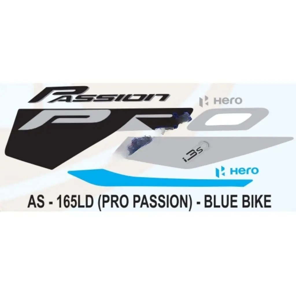 Graphics Sticker Set For Hero Passion Pro I3s | Blue Vehicle | Both Sides
