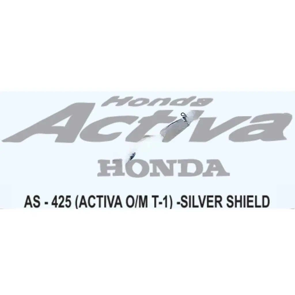 Graphics Sticker Set For Honda Activa | Type 1 | Old Model | Silver Shield Sticker | Both Sides